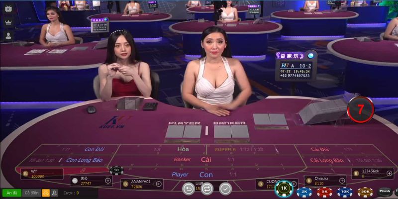 Trò chơi baccarat với lối chơi đánh cược khá thú vị 